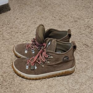 Sorel‎ Womens Brown Leather Booties